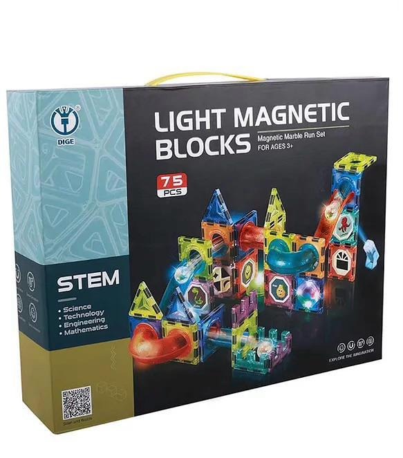 LIGHT MAGNETIC BLOCKS 75PCS